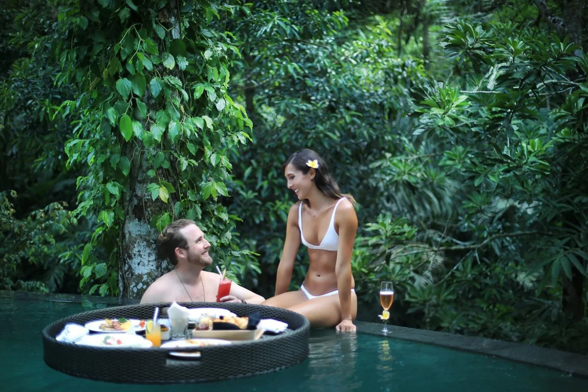 The Kayon Resort Ubud surrounded by tropical greenery