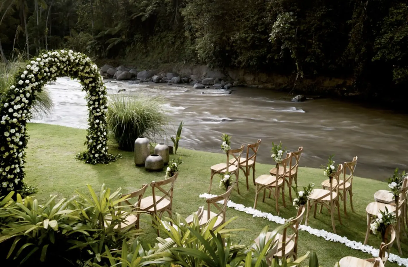 Mandapa Ritz Carlton Reserve riverside wedding Bali
