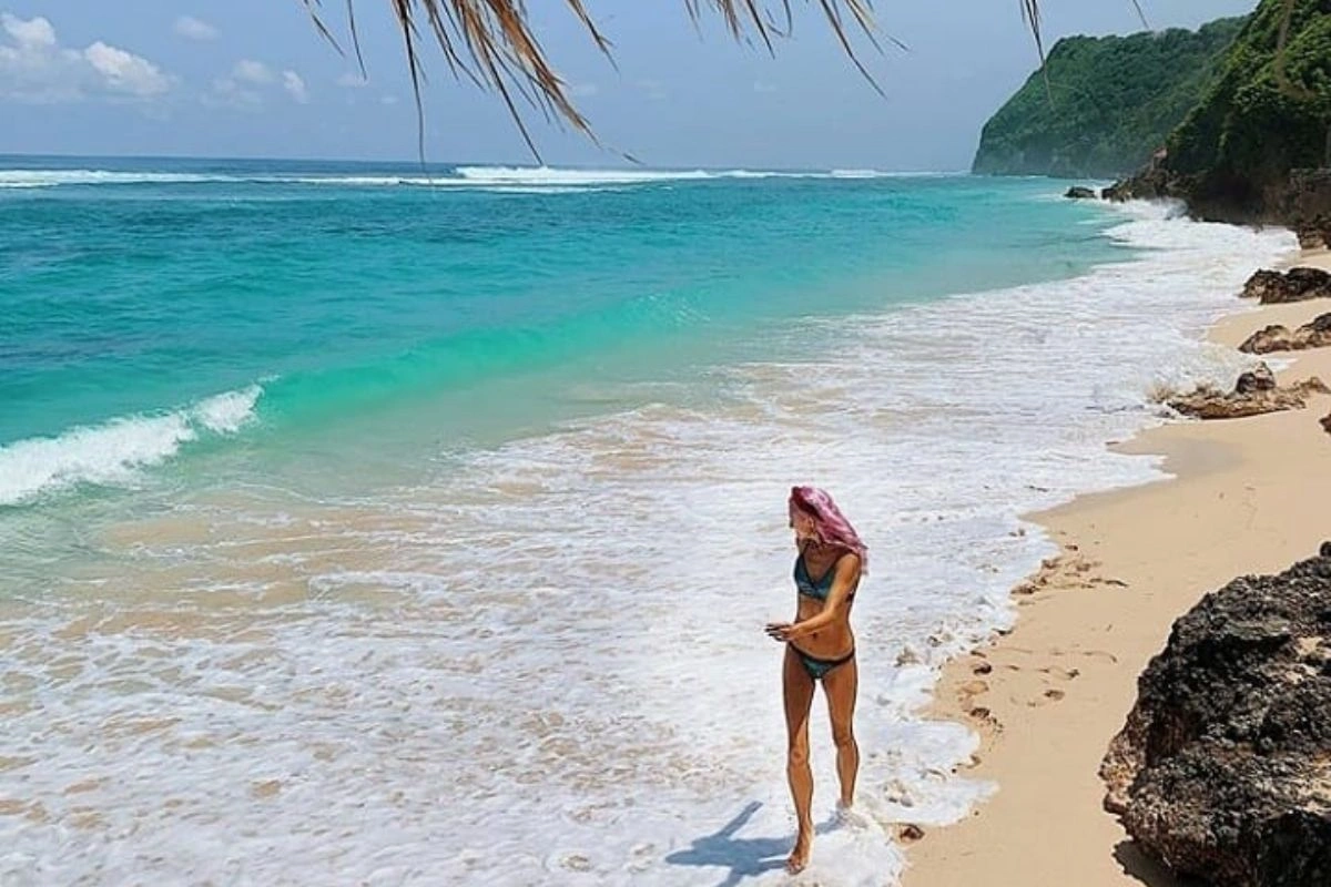 Northern end of Melasti Beach Bali