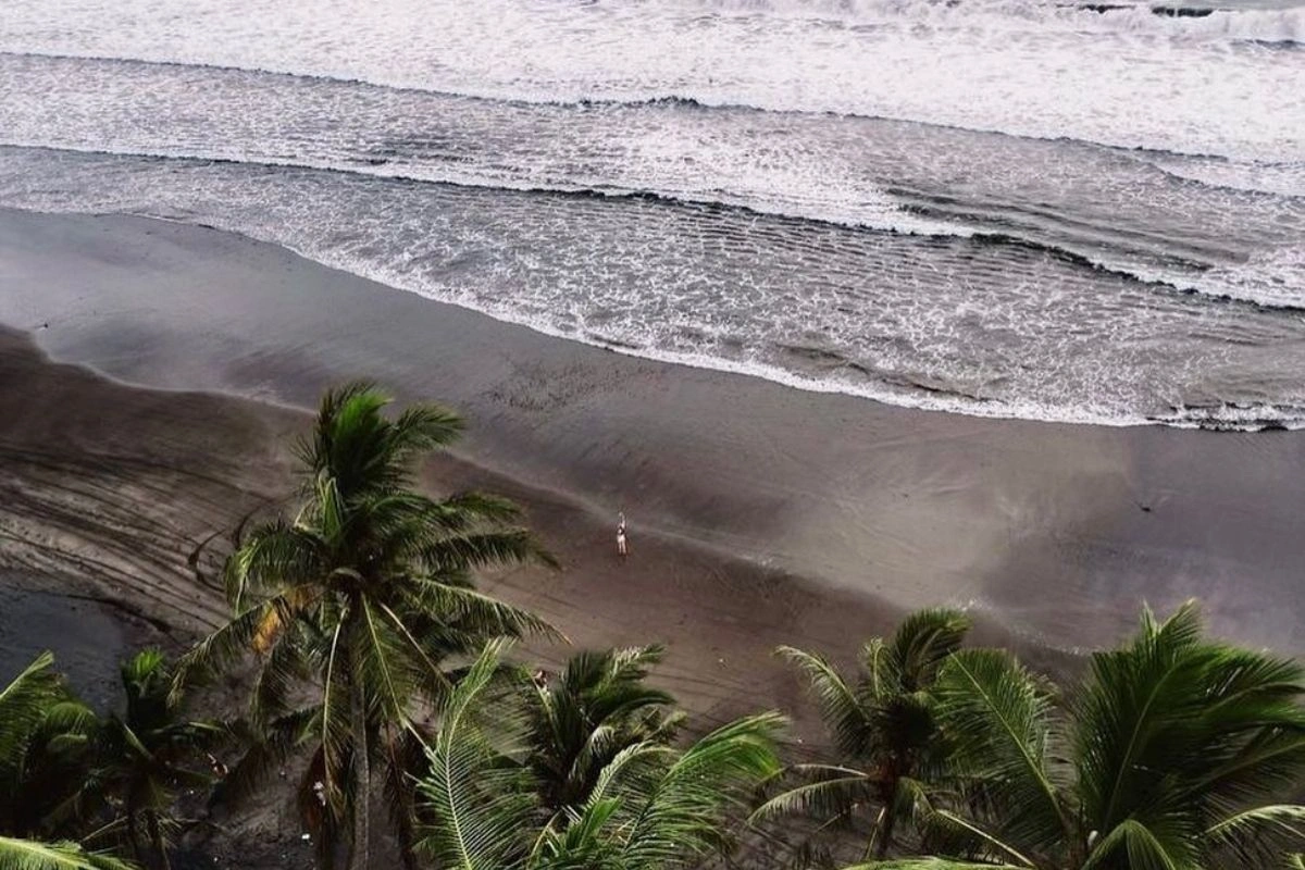 Pasut Beach black sand in Bali