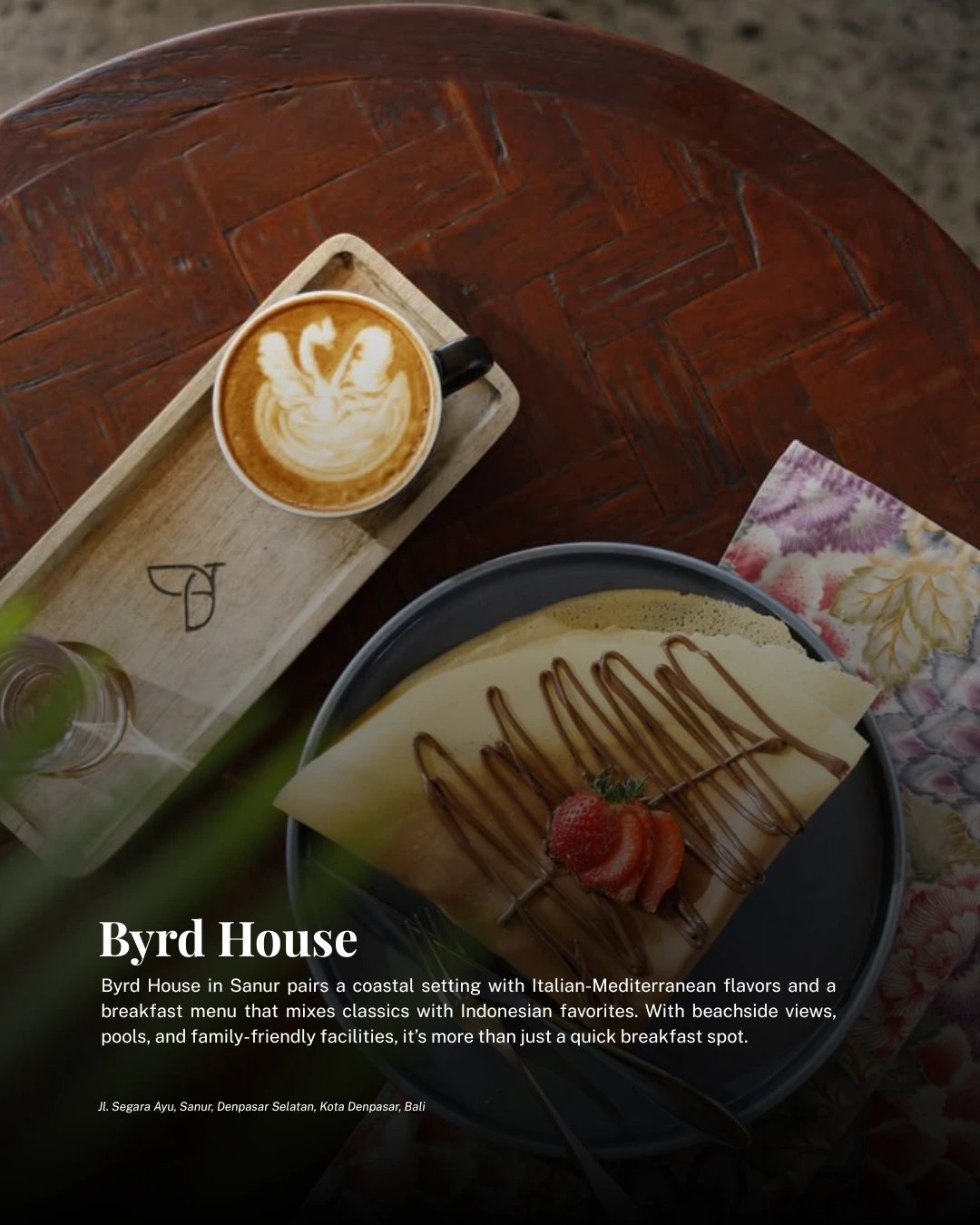 Byrd House Sanur beachfront breakfast Bali