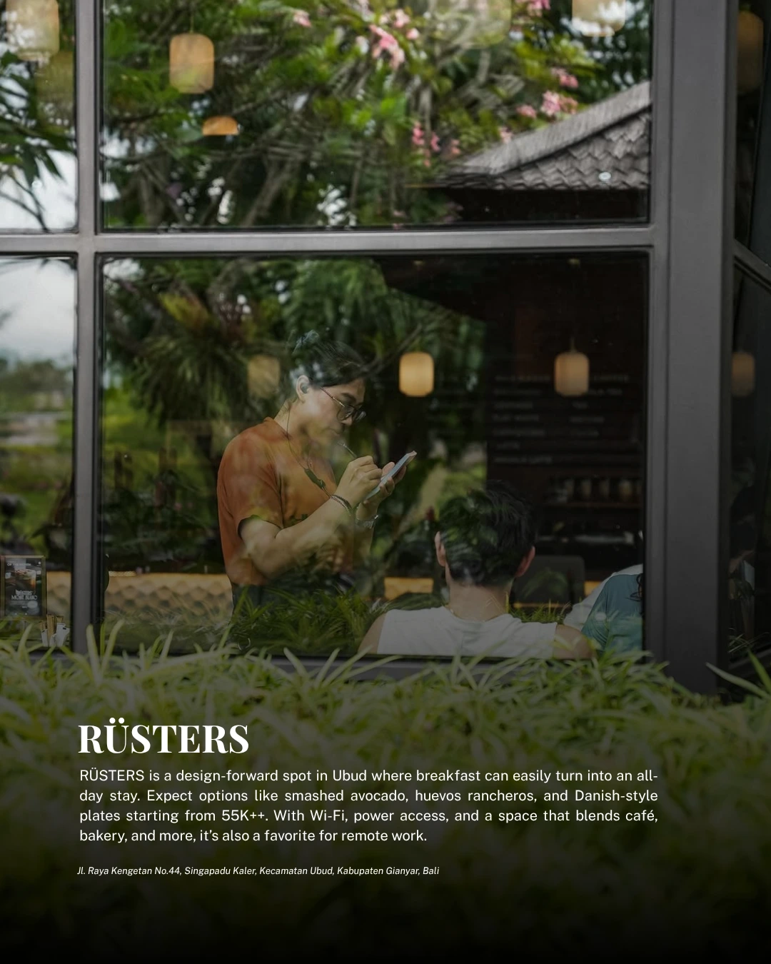 Rusters Ubud breakfast with green view Bali