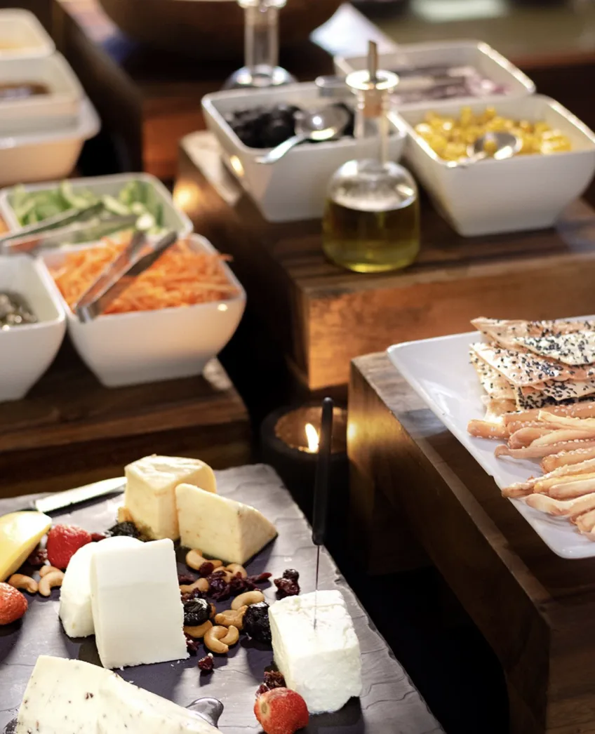 Stones Kitchen Legian Bali breakfast buffet and poolside
