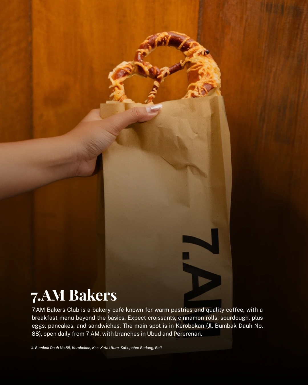 7am Bakers Club pastry and coffee breakfast Bali