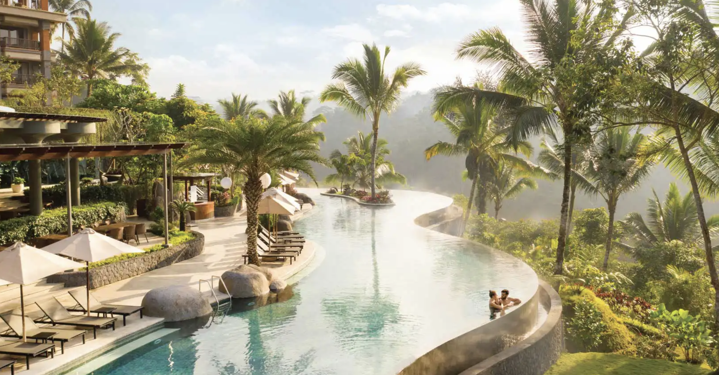 Padma Resort Ubud infinity pool jungle view Bali