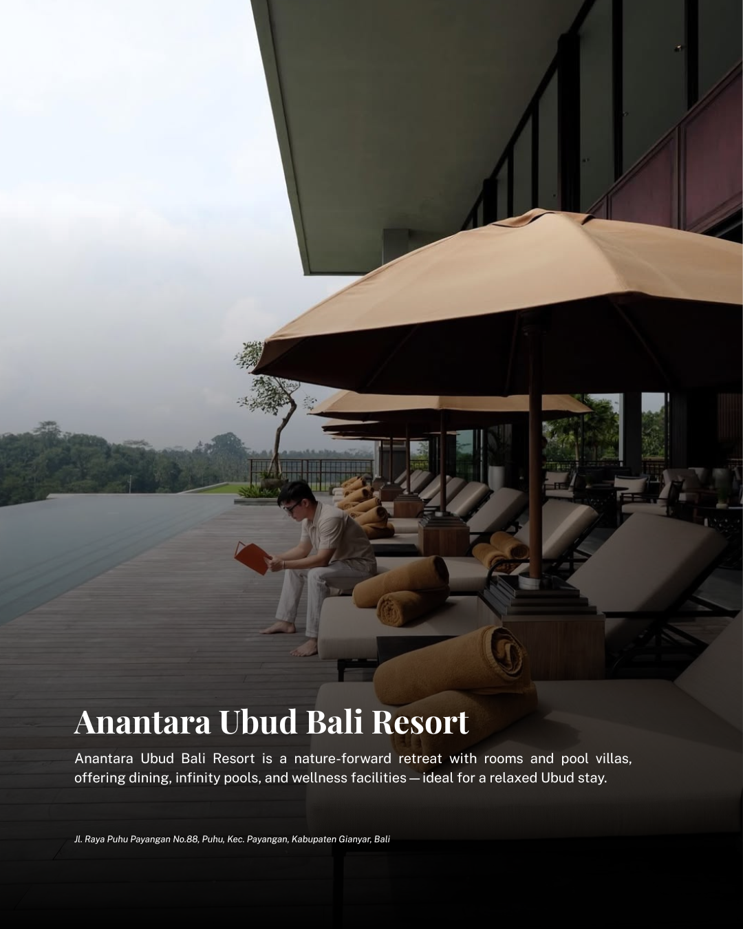 Anantara Ubud Bali Resort jungle and infinity pool