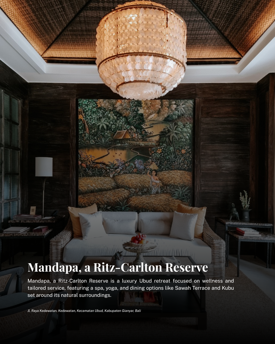 Mandapa Ritz Carlton Reserve Ubud river valley resort