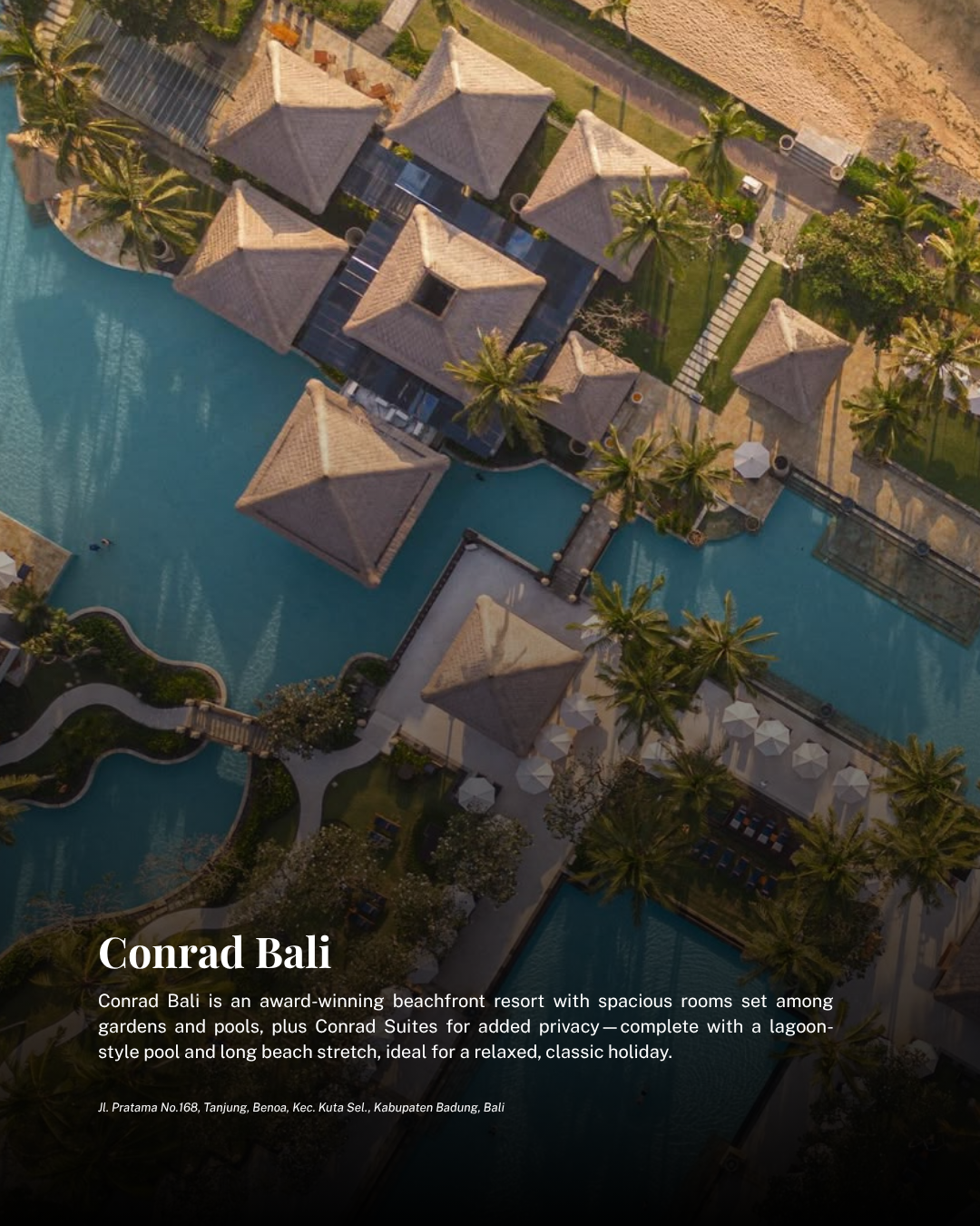 Conrad Bali beachfront resort and lagoon pool